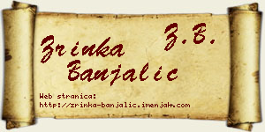Zrinka Banjalić vizit kartica